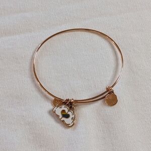 Alex and Ani Rose Gold Bangle Bracelet | Disney Pride Mickey Heart Hands | EUC
